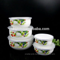 5PCs professional enamel ice bowl /ice cream bowl with PE lid